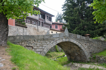 Typical Street and old houses in town of Koprivshtitsa,Bulgaria