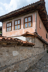 Typical Street and old houses in town of Koprivshtitsa,Bulgaria