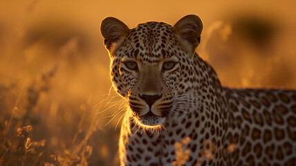 Illustration of african wildlife animals, kruger park