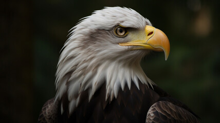 Obraz premium Close up on an eagle bird in nature