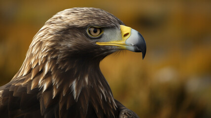 Obraz premium Close up on an eagle bird in nature