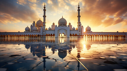 Fototapeta premium Abu dhabi islamic mosque, architecture