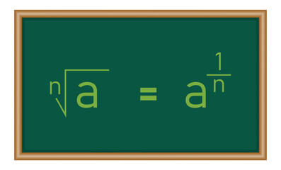 Radical form and exponential form in mathematics.