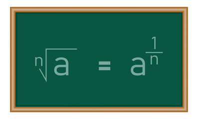 Fototapeta premium Radical form and exponential form in mathematics.