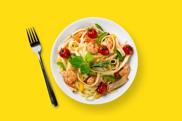 Italian dish, tasty pasta noodles
