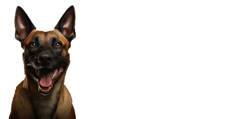 Obraz premium Malinois dog on white background centered