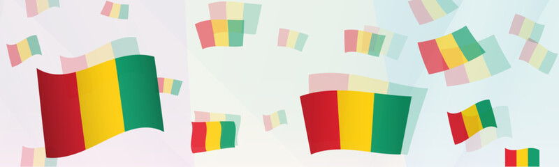 Guinea flag-themed abstract design on a banner. Abstract background design with National flags.