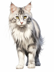 Cat ears mustache eyes an animal is a friend of a person, a pet