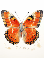 Beautiful butterfly in flight pattern wings