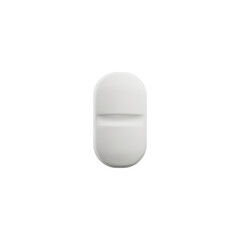 Realistic medical pill with cutting strip 3D style, vector illustration