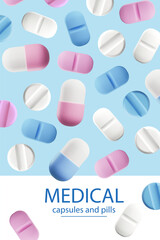 Medical flyer or banner for web or social media realistic vector illustration.