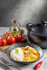 Fish stew. Traditional dish in Brazil, (Moqueca Baiana de Peixe).