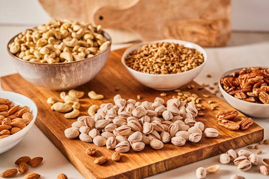Studio shot of assorted nuts