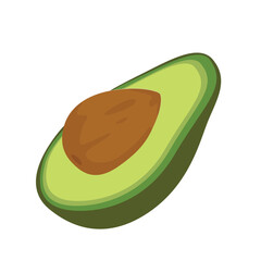 illustration of an avocado sliced
