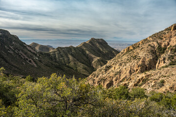 Morning Light Begins to Fill Blue Creek Canyon In Big Bend