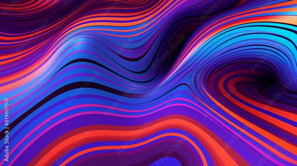 Leinwandbilder a vibrant and dynamic background with abstract wavy lines