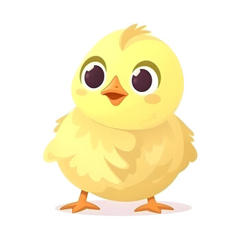 Playful clipart showcasing a lively and colorful baby chick