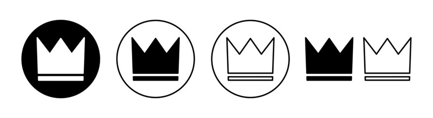 Crown icon set for web and mobile app. crown sign and symbol