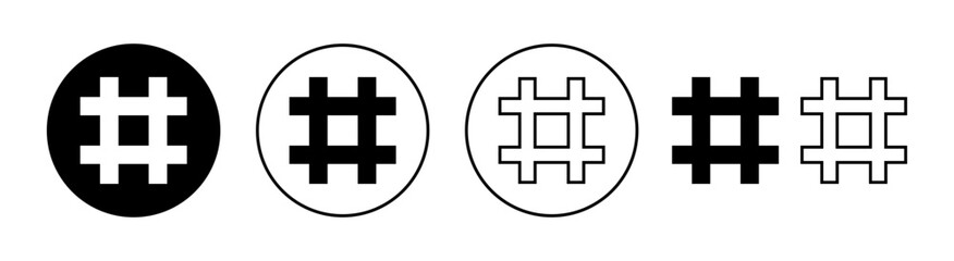 Hashtag icon set for web and mobile app. hashtag sign and symbol