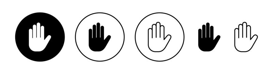 Hand icon set  for web and mobile app. hand sign and symbol. hand gesture