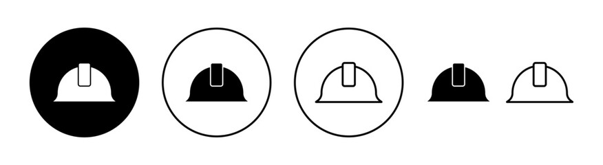 Helmet icon set for web and mobile app. Motorcycle helmet sign and symbol. Construction helmet icon. Safety helmet