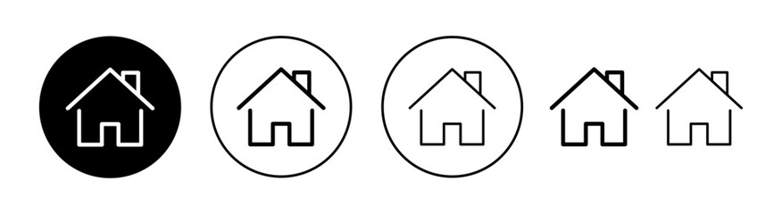 House icon set for web and mobile app. Home sign and symbol