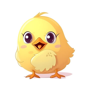 Vibrant artwork of a lively baby chick
