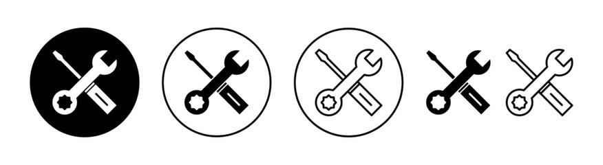 Repair tools icon set for web and mobile app. tool sign and symbol. setting icon. Wrench and screwdriver. Service