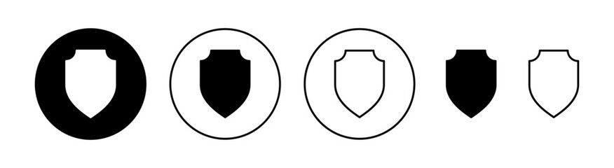 Shield icon set for web and mobile app. Protection icon. Security sign and symbol