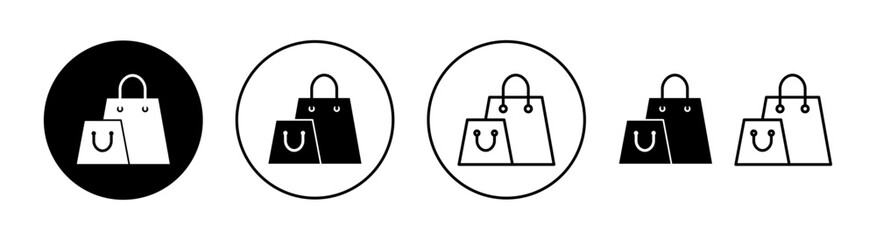 Shopping bag icon set for web and mobile app. shopping sign and symbol