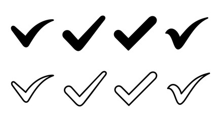 Check mark icon set illustration. Tick mark sign and symbol © OLIVEIA