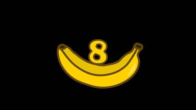 Top 10 Countdown Banana Fruit Overlay Animation