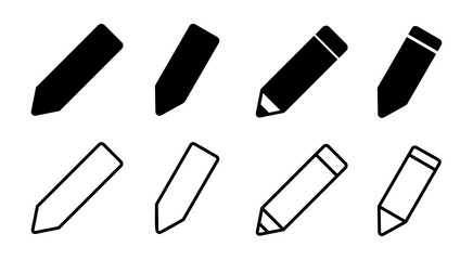 Pencil icon set illustration. pen sign and symbol. edit icon vector