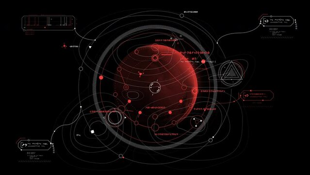 Alien infographics on the theme of Mars.