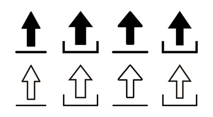 Upload icon set illustration. load data sign and symbol