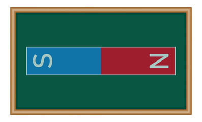 Bar magnet. polar magnet diagram. Physics resources for teachers and students.