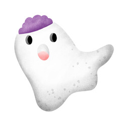 cute halloween ghosts illustration