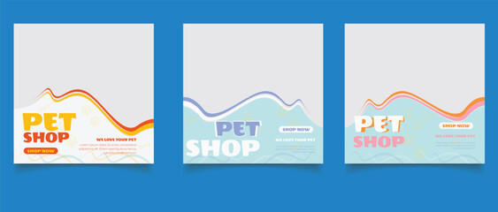 Pet shop social media banner post template