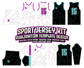 contour Colorful outline Line Jersey Design Sportswear Background