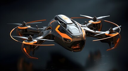 Futuristic modern drone high technology 