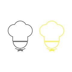 icon of a chef hat. Restaurant image. Vector illustration. stock image.
