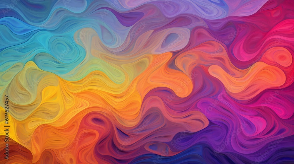 Aufkleber A vibrant and dynamic abstract background with swirling and curving lines