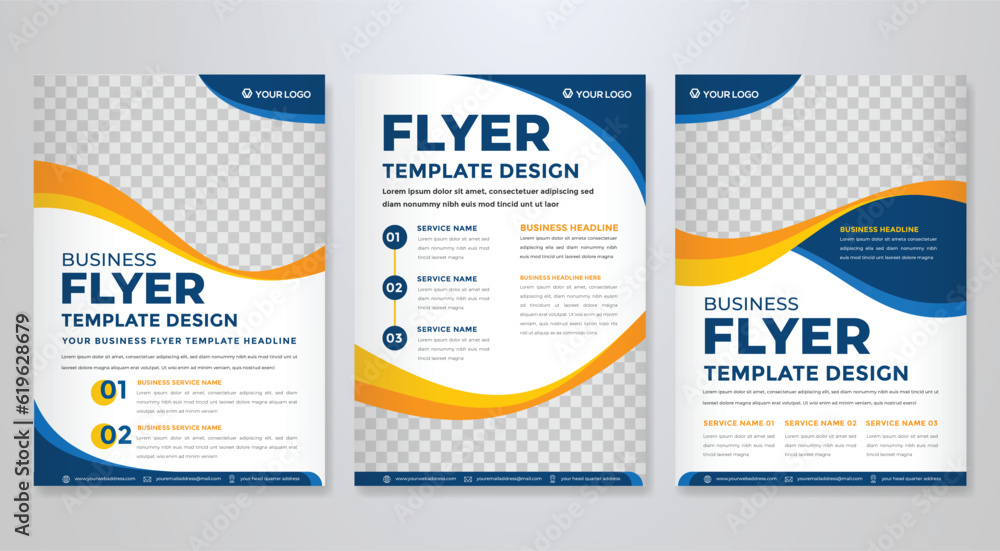 Canvas Prints business flyer template with minimalist layout and modern style use for promotion kit and product pu