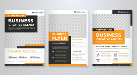 business flyer template with minimalist layout and modern style use for promotion kit and product publication