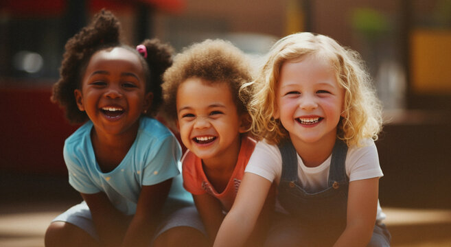 Friends Playing Outside