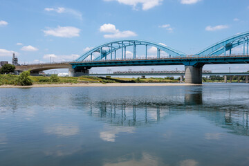 Fototapeta na wymiar 多摩川に架かる丸子橋