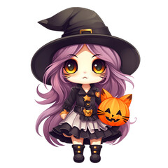 Trick or Treat Meow: Cute Asian Semi-Longhair Cat Embraces Halloween Spirit