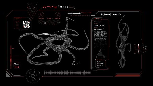 Biological research in an animated alien interface.