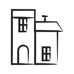 hand drawn building