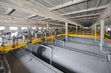 Autoclave workshop at plant for production of silica blocks